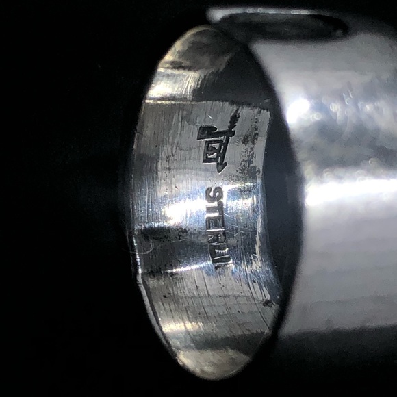 Vintage Bell Trading Post Native American Sterling Silver Wide Band Ring - Picture 5 of 15